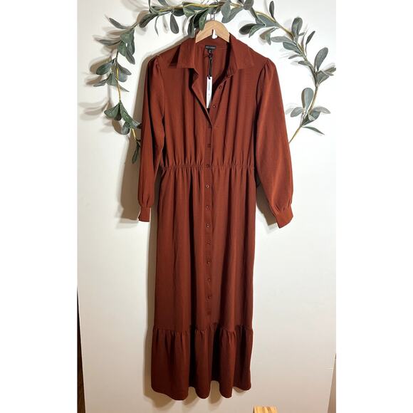 Coco + Carmen Dresses & Skirts - NWT Coco + Carmen Burnt Orange Long Sleeve Dress LAST CALL